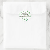 Happy St Patricks Day Herz-Aufkleber (Tasche)