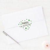 Happy St Patricks Day Herz-Aufkleber (Umschlag)