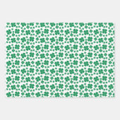 Happy St Patricks Day Hund Vierblättriges Kleeblat Geschenkpapier Set (Vorderseite 2)