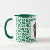 Happy St Patricks Day Hund Vierblättriges Kleeblat Tasse (Links)