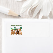 Happy St. Patrick's Day Hunde Holiday Label (Insitu)