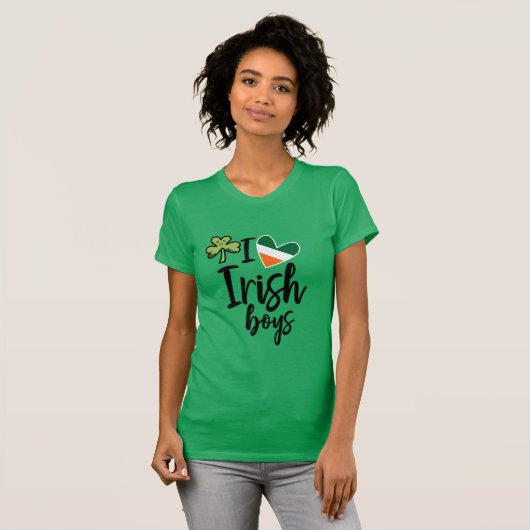 Happy St. Patrick's Day I Liebe Irish Junge Kleebl T-Shirt (Vorne ganz)