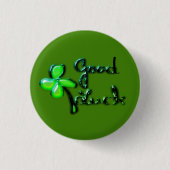Happy St.Patrick's Day,irische Kleeblätter Button (Vorderseite)