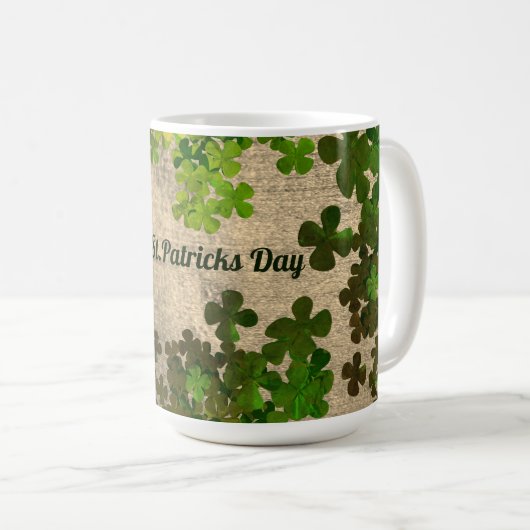Happy St.Patrick's Day,irische Kleeblätter Kaffeetasse (VorderseiteRechts)