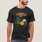 Happy St Patrick's Day Irish American Pride Lucky  T-Shirt (Vorderseite)