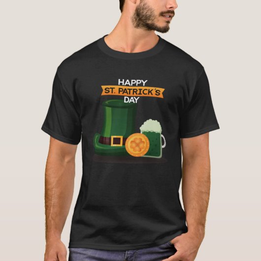 Happy St Patrick's Day Irish American Pride Lucky  T-Shirt (Vorderseite)
