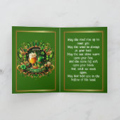 Happy St. Patrick's Day - Irish Blessing & Ornate Karte (Innenseite)