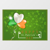 Happy St. Patrick's Day Irish Flag Balloon Clover Fensteraufkleber (Blatt)