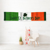 Happy St. Patrick's Day Irish Flag Kleeblatt Banne Banner (Insitu)