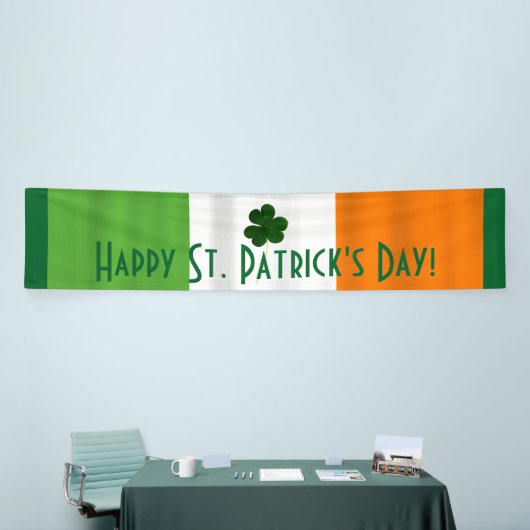 Happy St. Patrick's Day Irish Flag Kleeblatt Banne Banner (Messeveranstaltung)
