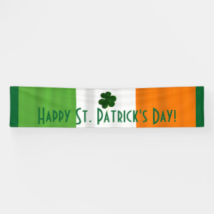 Happy St. Patrick's Day Irish Flag Kleeblatt Banne Banner