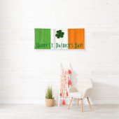 Happy St. Patrick's Day Irish Flag Kleeblatt Banne Banner (Insitu)