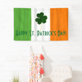 Happy St. Patrick's Day Irish Flag Kleeblatt Banne Banner (Insitu)