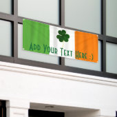 Happy St. Patrick's Day Irish Flag Kleeblatt Banne Banner (Äußeres Gebäude)