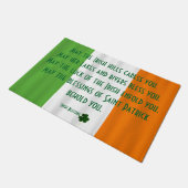 Happy St. Patrick's Day Irish Flag Kleeblatt Clove Fußmatte (Schrägansicht)