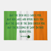 Happy St. Patrick's Day Irish Flag Kleeblatt Clove Fußmatte (Vorderseite)