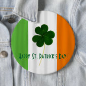 Happy St. Patrick's Day Irish Flag Kleeblatt Paddy Button (Beispiel)