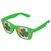 Happy St. Patrick's Day Irish Flag Kleeblatt Paddy Partybrille (Schrägansicht)