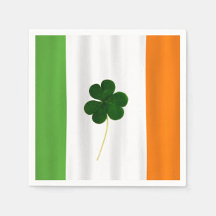 Happy St. Patrick's Day Irish Flag Kleeblatt Paddy Serviette