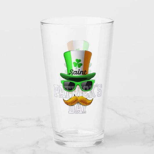 Happy St. Patrick's Day Irish Fun Funny Holiday Glas (Vorderseite)