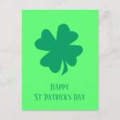 Happy St Patrick's Day Irish Green Kleeblatt 2025 Postkarte (Vorderseite)