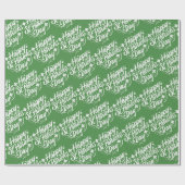 Happy St Patricks Day Irish Green Kleeblatt Custom Geschenkpapier (Flach)