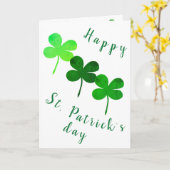 Happy St Patricks Day Irish Green Kleeblatt Karte (Gelbe Blume)