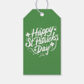 Happy St Patricks Day Irish Green Shamrock Custom Geschenkanhänger (Vorderseite)