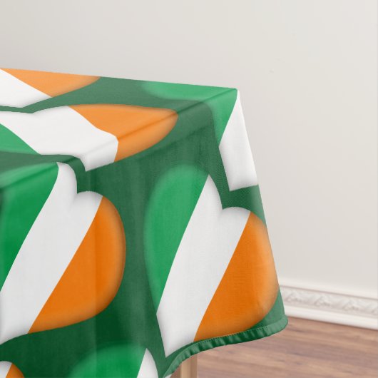 Happy St. Patrick's Day Irish Hearts Flag Muster Tischdecke (Beispiel)