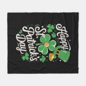 Happy St Patrick's Day Irish Heritage St Patty's Fleecedecke (Vorderseite (Horizontal))