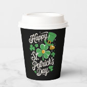 Happy St Patrick's Day Irish Heritage St Patty's Pappbecher (Vorderseite)