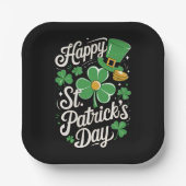 Happy St Patrick's Day Irish Heritage St Patty's Pappteller (Vorderseite)