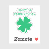 Happy St Patrick's Day Irish Kleeblatt Leaf 2024 Aufkleber (Blatt)