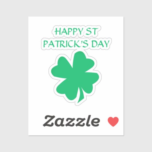 Happy St Patrick's Day Irish Kleeblatt Leaf 2024 Aufkleber (Blatt)