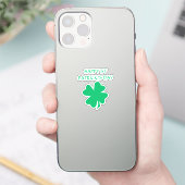 Happy St Patrick's Day Irish Kleeblatt Leaf 2024 Aufkleber (Telefon)