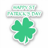 Happy St Patrick's Day Irish Kleeblatt Leaf 2024 Aufkleber (Vorderseite)