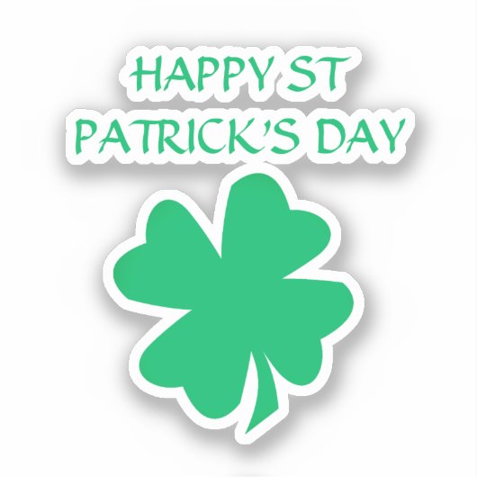 Happy St Patrick's Day Irish Kleeblatt Leaf 2024 Aufkleber (Vorderseite)
