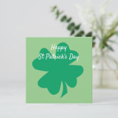 Happy St Patrick's Day Irish Kleeblatt Leaf Custom Karte (Stehend Vorderseite)