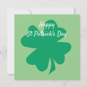 Happy St Patrick's Day Irish Kleeblatt Leaf Custom Karte