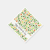 Happy St Patricks Day Irish Kleeblatts Bunter Spaß Serviette (Ecke)