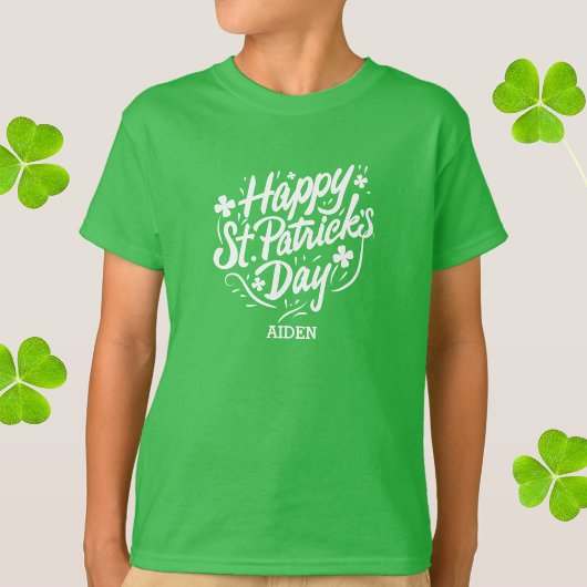 Happy St Patricks Day Irish Kleeblatts Personalisi T-Shirt