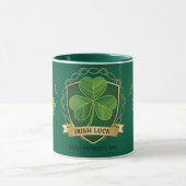 Happy St Patrick's Day Irish Luck Shamrock Mug Tasse (Zentrum)