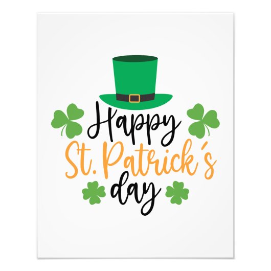 Happy St. Patrick's Day Irish Pride Kleeblatt Luck Fotodruck (Vorne)