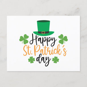 Happy St. Patrick's Day Irish Pride Kleeblatt Luck Postkarte