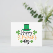 Happy St. Patrick's Day Irish Pride Kleeblatt Luck Postkarte (Stehend Vorderseite)