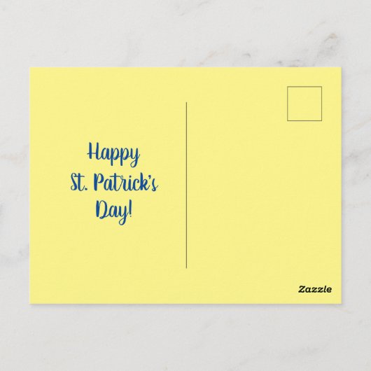 Happy St. Patrick's Day Irish Segen für Zuhause Postkarte (Rückseite)