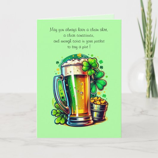 Happy St Patrick's Day Irish Segen Karte (Vorderseite)