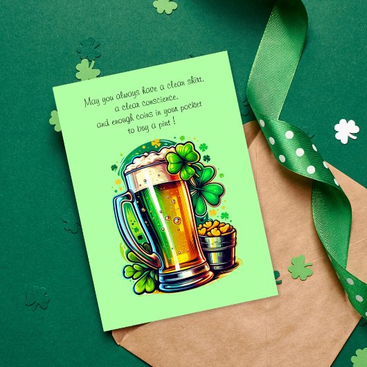 Happy St Patrick's Day Irish Segen Karte