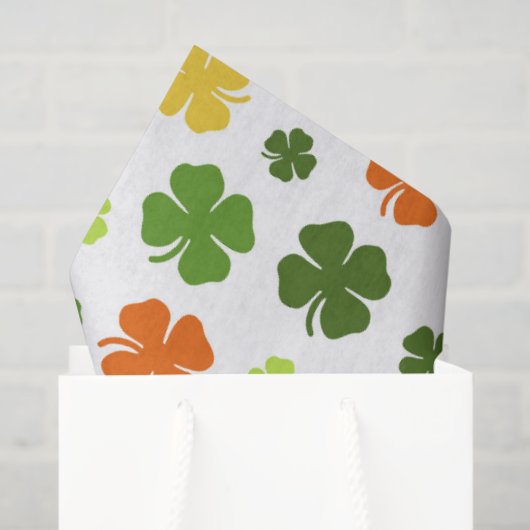 Happy St Patricks Day Irish Shamrocks Colorful Fun Seidenpapier (Geschenktüte)