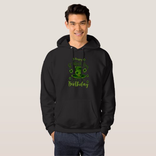 Happy St Patricks Day its My Birthday Geboren Iris Hoodie (Vorne ganz)